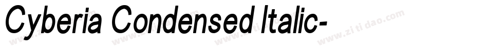 Cyberia Condensed Italic字体转换
